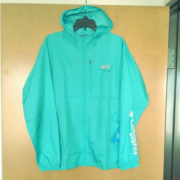 🆕 Columbia Men's PFG Morning View Jacket, XS and MD - Green, Brand NEW, Auth.